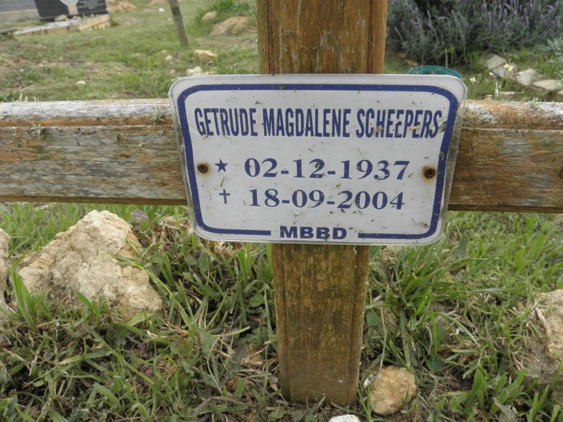 SCHEEPERS Getrude Magdalene 1937-2004