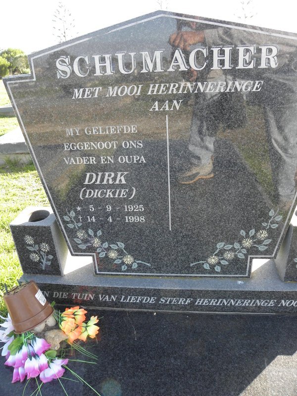 SCHUMACHER Dirk 1925-1998