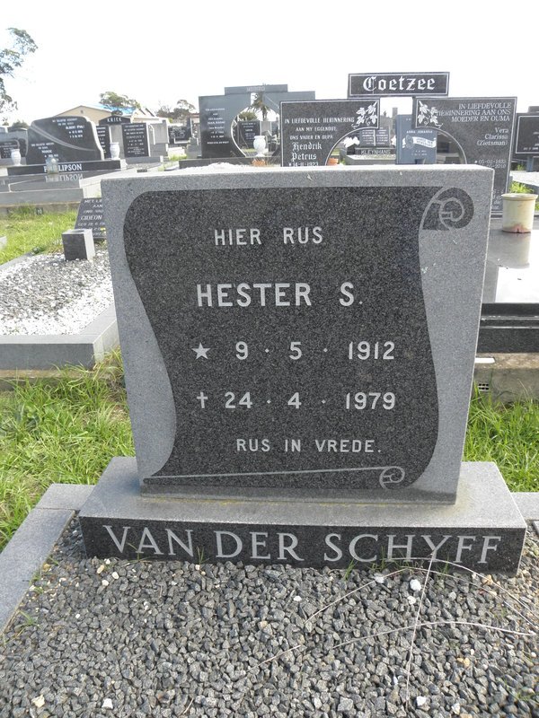 SCHYFF Hester S., van der 1912-1979