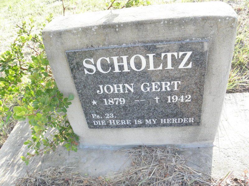 SCHOLTZ John Gert 1879-1942