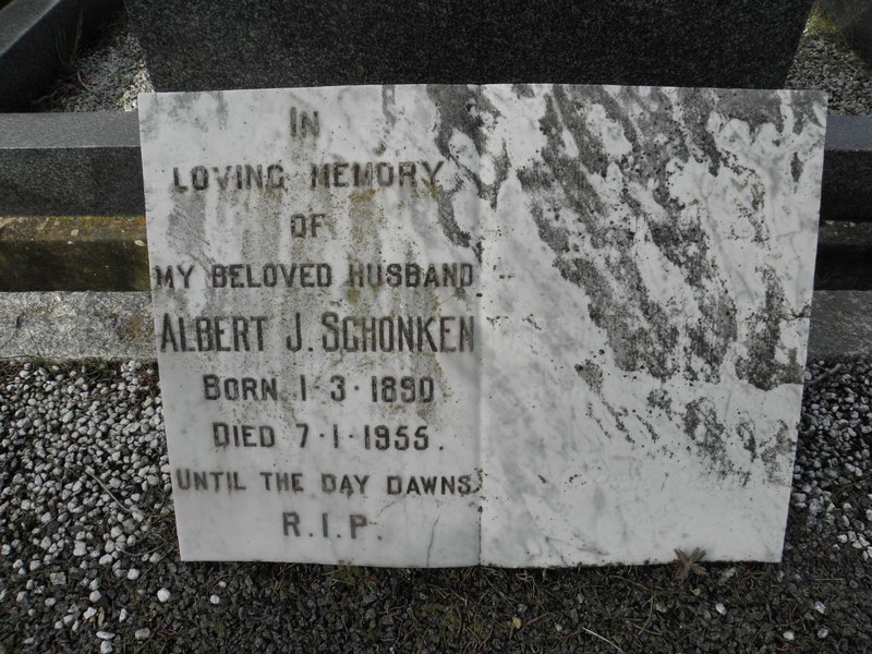 SCHONKEN Albert J. 1890-1955