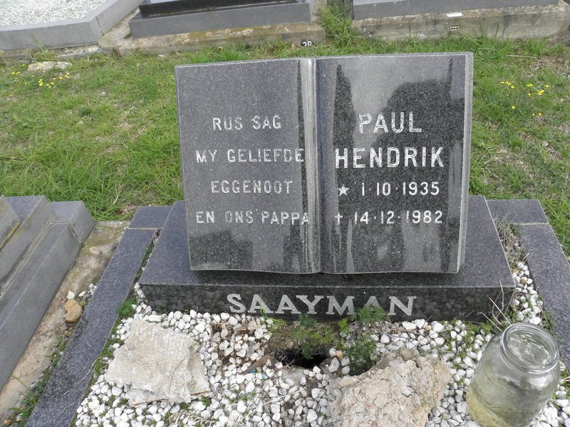 SAAYMAN Paul Hendrik 1935-1982