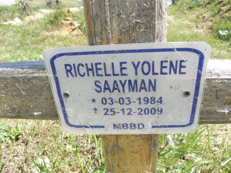 SAAYMAN Richelle Yolene 1984-2009