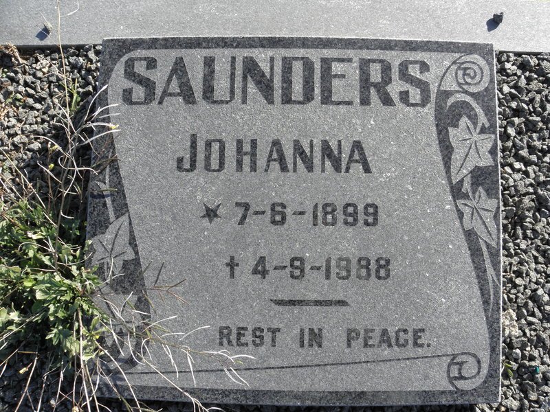SAUNDERS Johanna 1899-1988