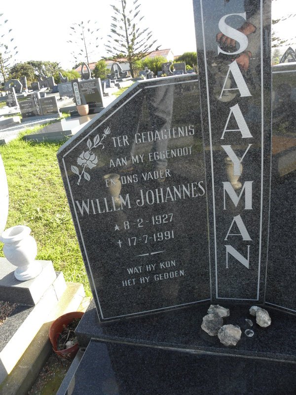 SAAYMAN Willem Johannes 1927-1991