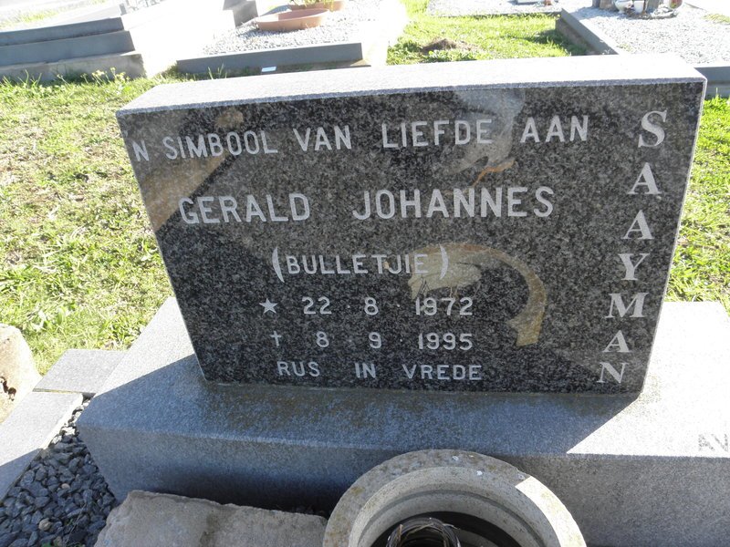 SAAYMAN Gerald Johannes 1972-1995