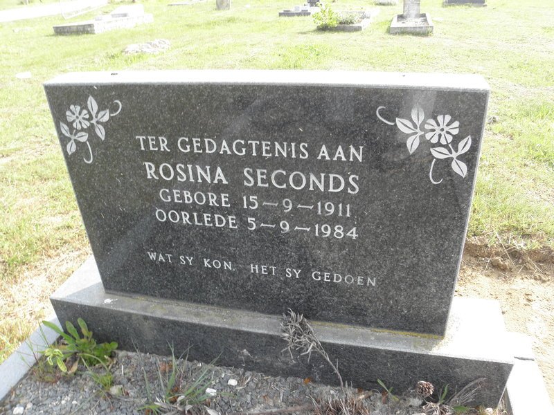 SECONDS Rosina 1911-1984