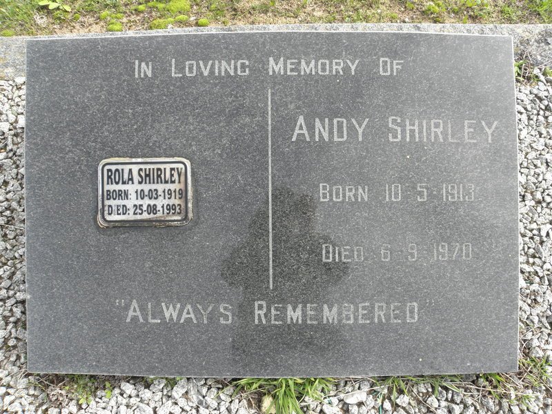 SHIRLEY Andy 1913-1970 &amp; Rola 1919-1993