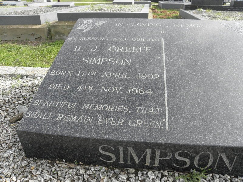SIMPSON H.J. Greeff 1902-1964
