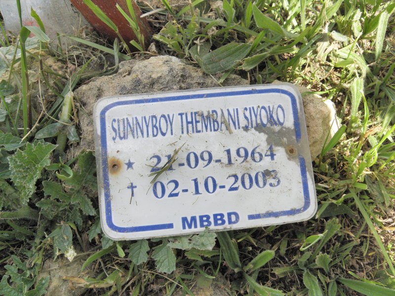 SIYOKO Sunnyboy Thembani 1964-2003