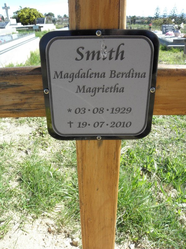 SMITH Magdalena Berdina Magrietha 1929-2010