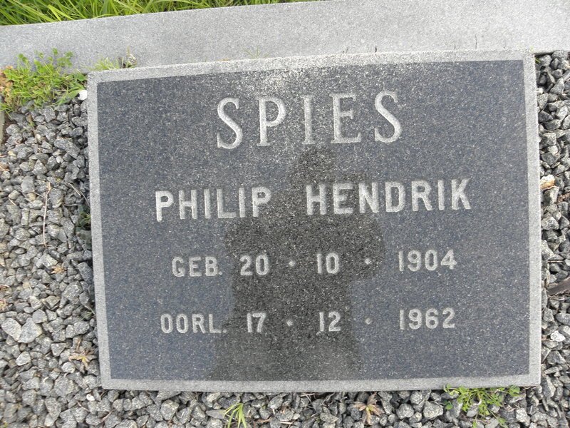 SPIES Philip Hendrik 1904-1962