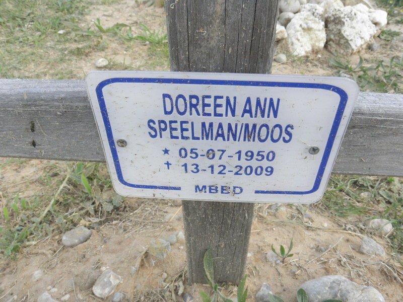 SPEELMAN Doreen Ann nee MOOS 1950-2009