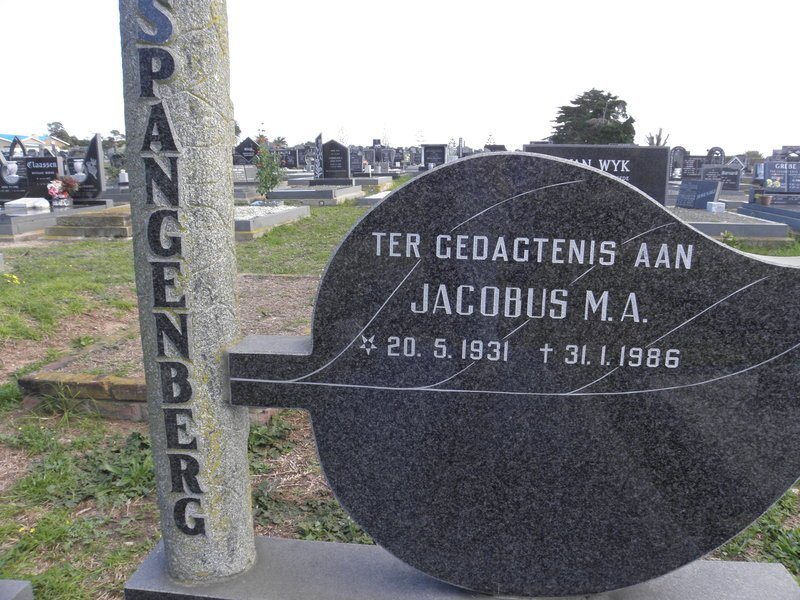 SPANGENBERG Jacobus M.A. 1931-1986