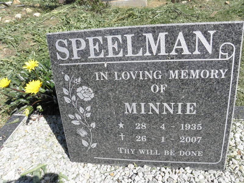 SPEELMAN Minnie 1935-2007