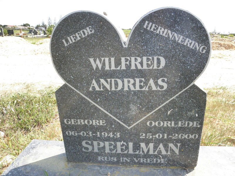 SPEELMAN Wilfred Andreas 1943-2000