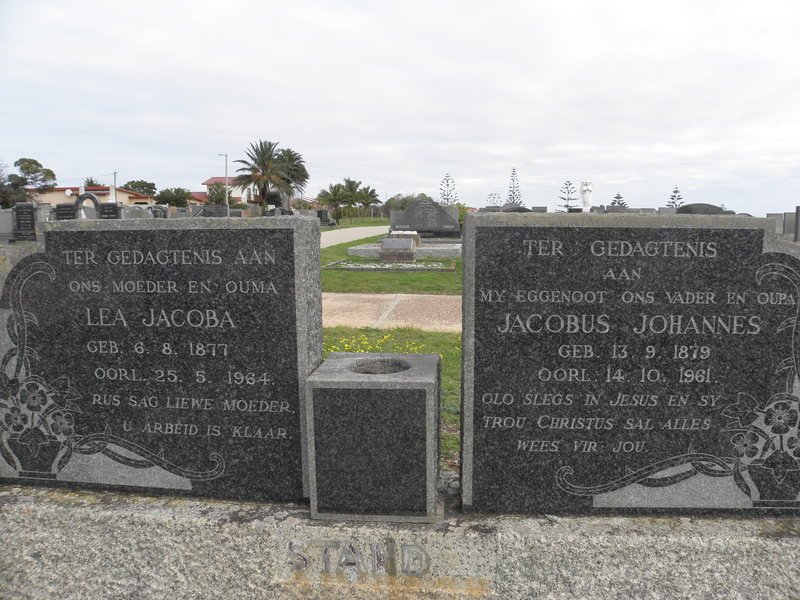 STANDER Jacobus Johannes 1879-1961 &amp; Lea Jacoba 1877-1964