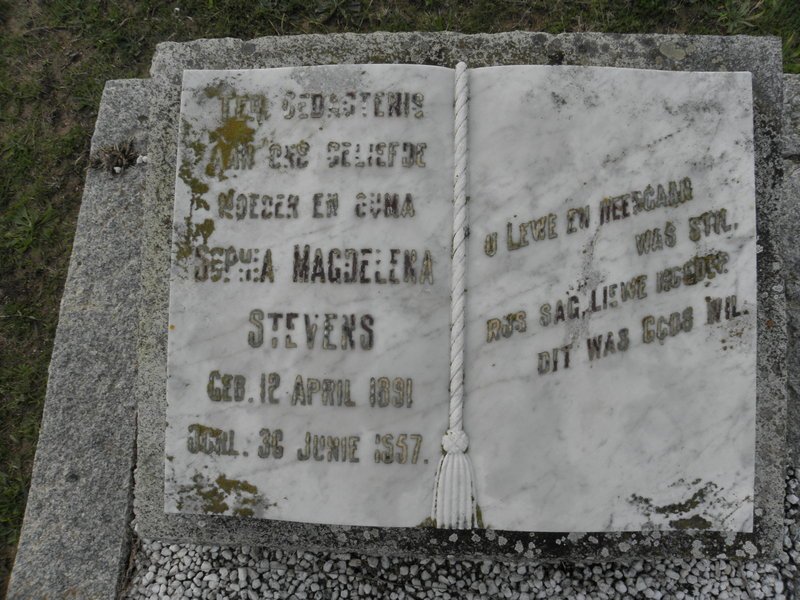 STEVENS Sophia Magdalena 1891-1957