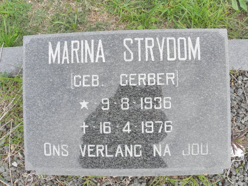 STRYDOM Marina nee GERBER 1936-1976