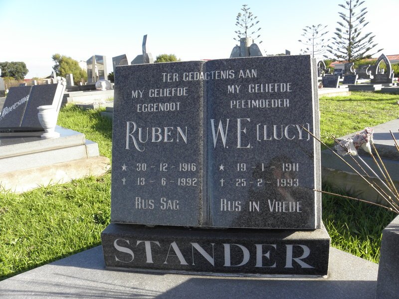 STANDER Ruben 1916-1992 &amp; W.E. 1911-1993