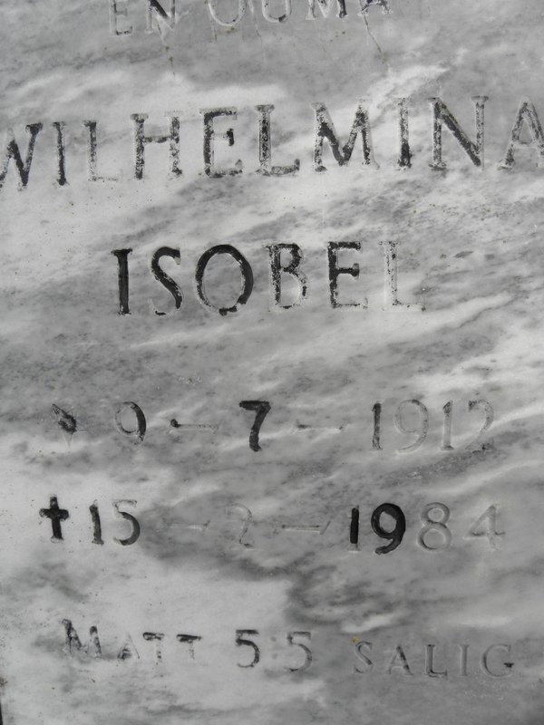STANDER Wilhelmina Isobel 1912-1984