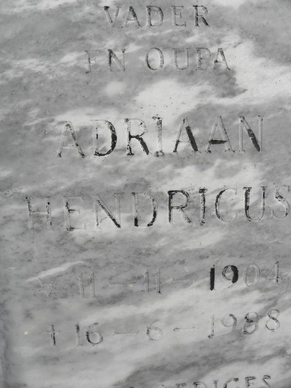 STANDER Adriaan Hendricus 1904-1988