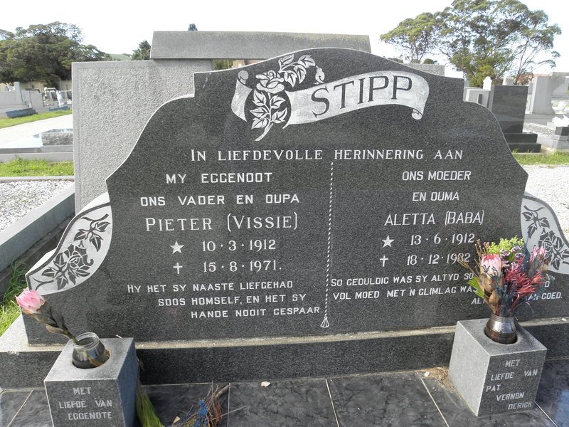 STIPP Pieter 1912-1971 &amp; Aletta 1912-1982