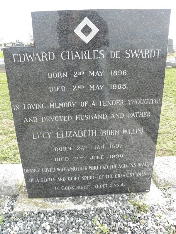 SWARDT Edward Charles, de 1896-1965 &amp; Lucy Elizabeth WILLIS 1897-1990