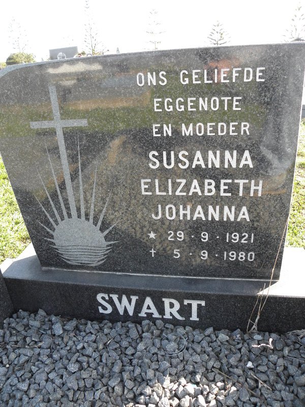 SWART Susanna Elizabeth Johanna 1921-1980