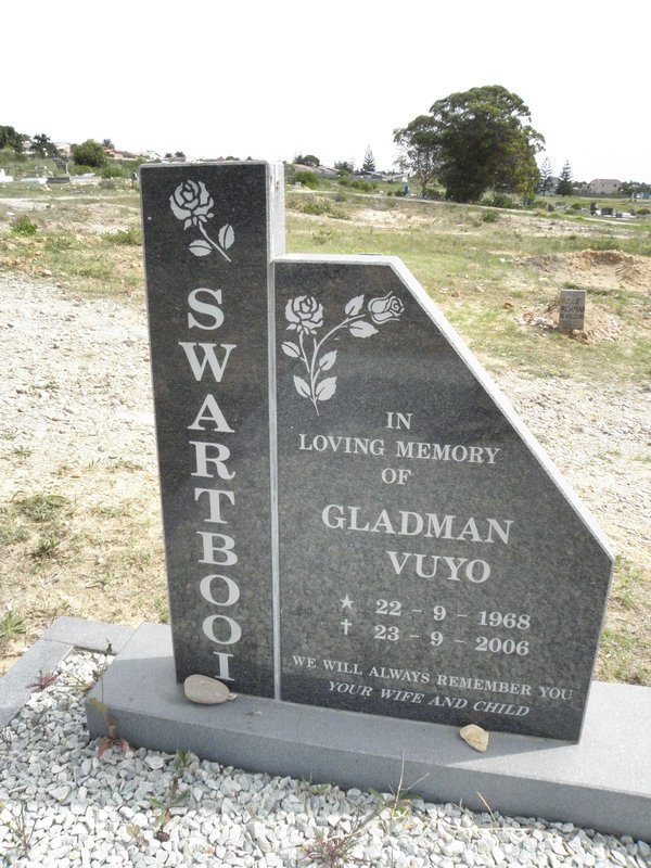 SWARTBOOI Gladman Vuyo 1968-2008