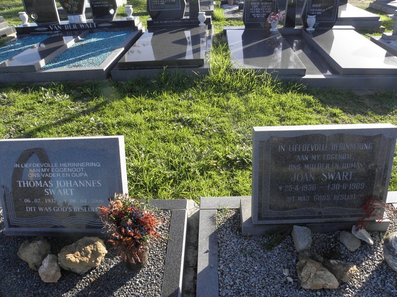 SWART Thomas Johannes 1937-2006 &amp; Joan 1936-1989