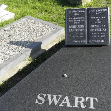 SWART Bernardus Lambertus 1916-2001 &amp; Hendrika Stoffelina 1921-2005