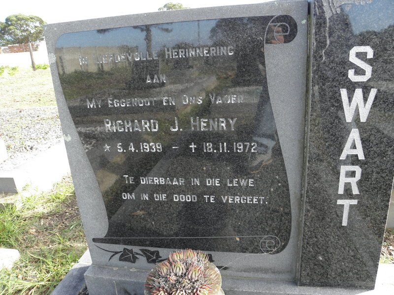 SWART Richard J. Henry 1939-1972