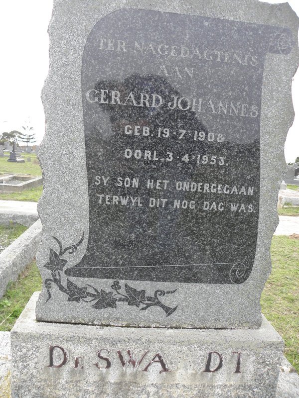 SWARDT Gerard Johannes, de 1908-1953