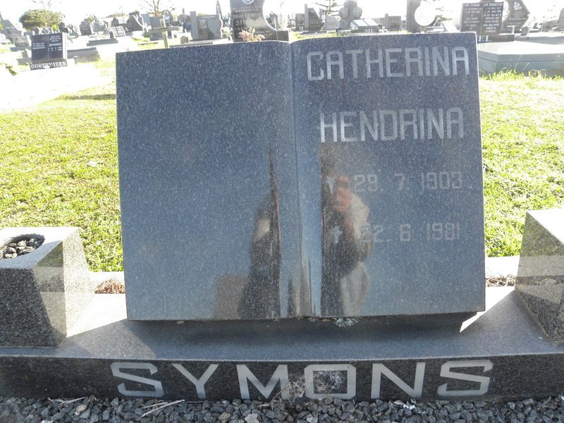 SYMONS Catherina Hendrina 1903-1981