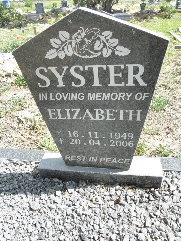 SYSTER Elizabeth 1949-2006