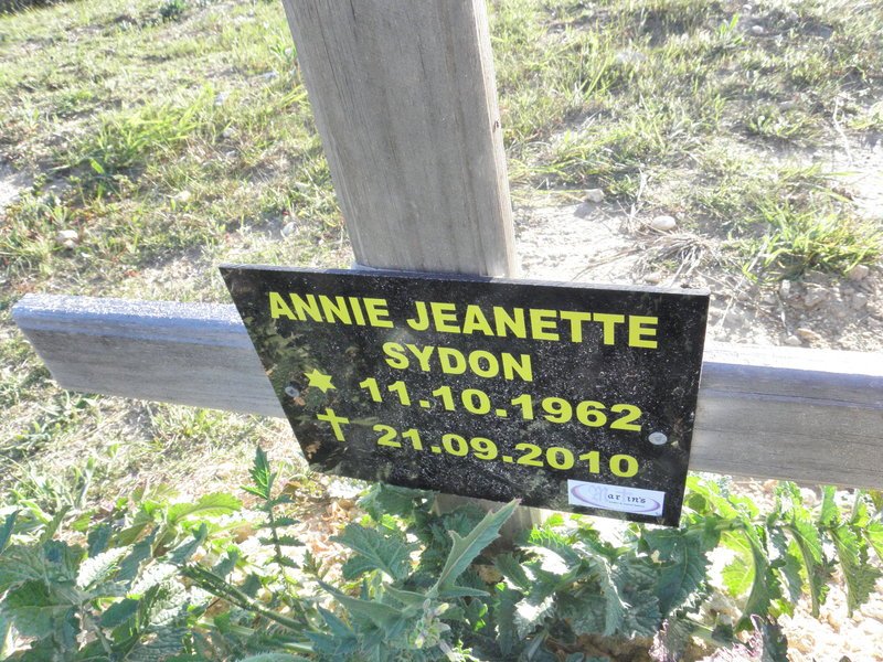 SYDON Annie Jeanette 1962-2010
