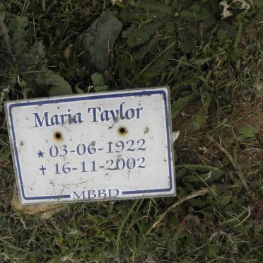 TAYLOR Maria 1922-2002