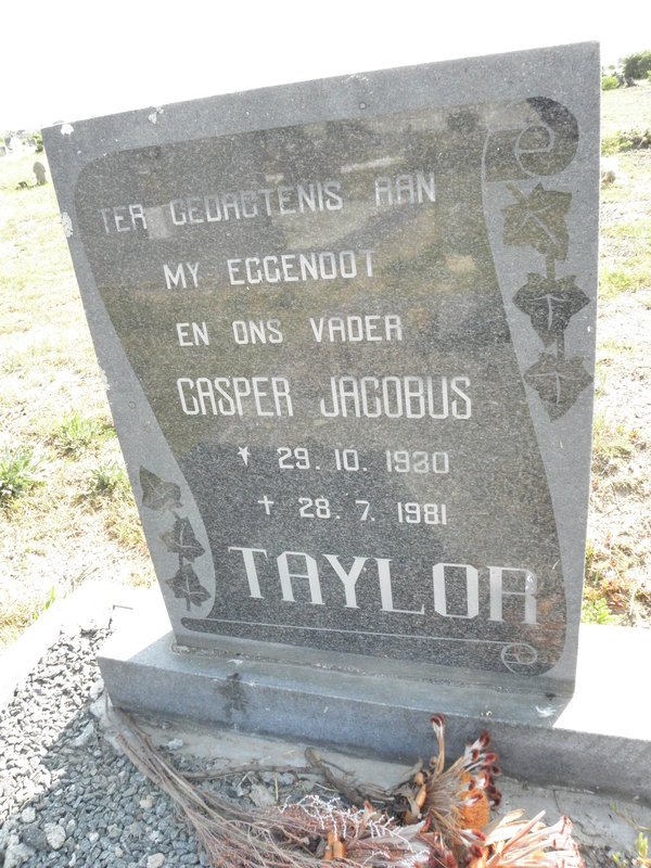 TAYLOR Casper Jacobus 1930-1981