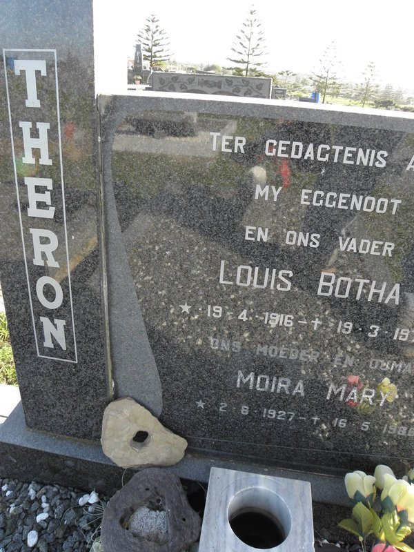 THERON Louis Botha 1916-19?? &amp; Moira Mary 1927-1988