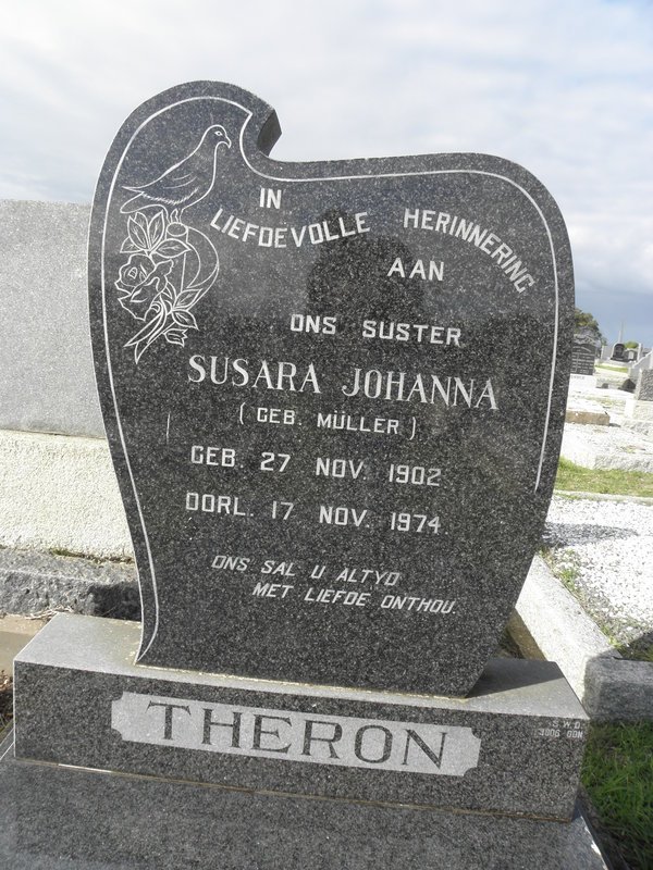 THERON Susara Johanna nee MÜLLER 1902-1974