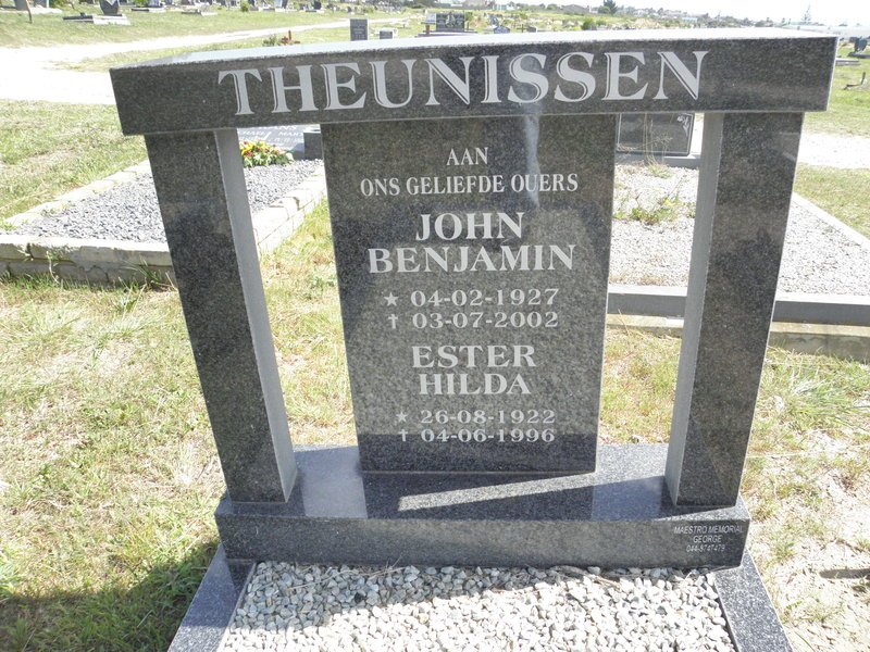 THEUNISSEN John Benjamin 1927-2002 &amp; Ester Hilda 1922-1996