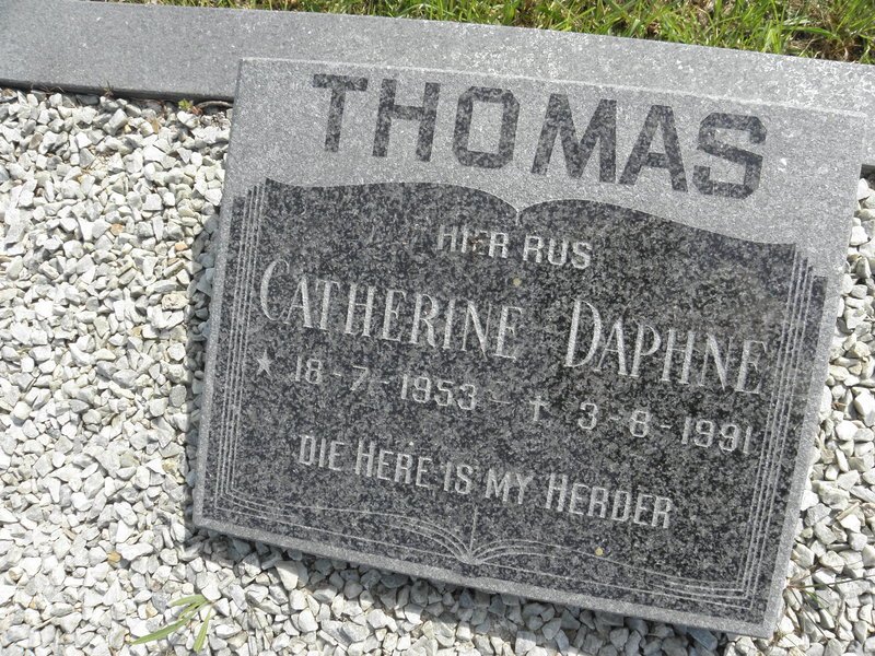 THOMAS Catherine Daphne 1953-1991