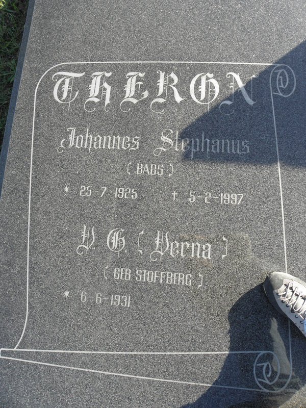 THERON Johannes Stephanus 1925-1997 &amp; V.G. STOFFBERG 1931-