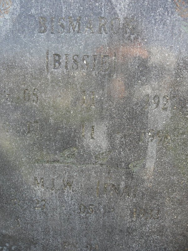 THERON Bismarck 1927-1996 &amp; M.J.W. 1933-