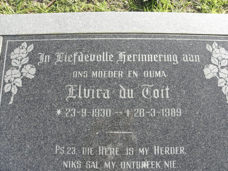 TOIT Elvira, du 1930-1989