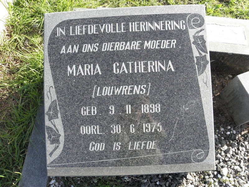 TURCK Maria Catharina nee LOUWRENS 1898-1975