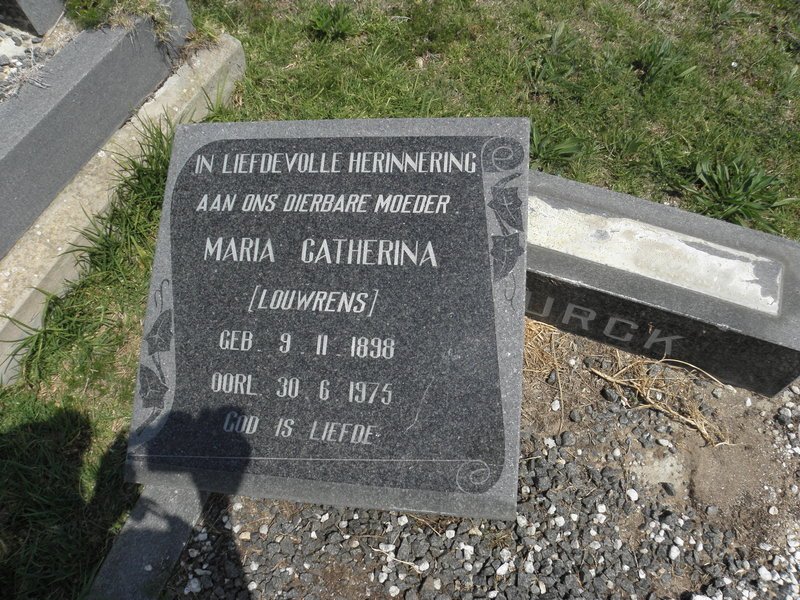TURCK Maria Catharina nee LOUWRENS 1898-1975
