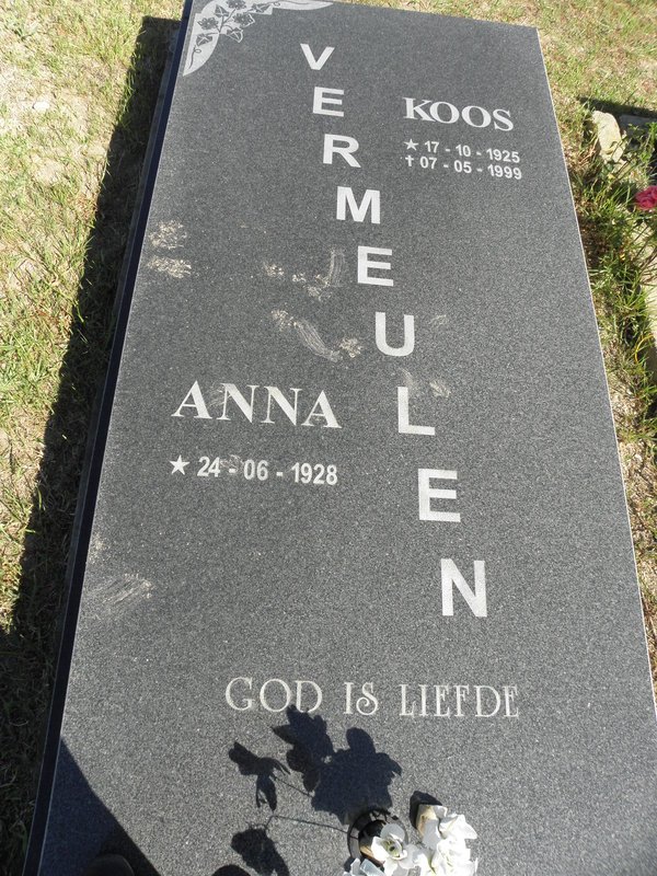 VERMEULEN Koos 1925-1999 &amp; Anna 1928-