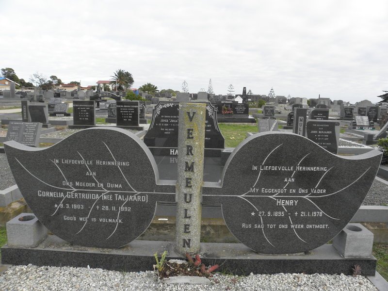 VERMEULEN Henry 1895-1978 &amp; Cornelia Gertruida TALJAARD 1903-1992